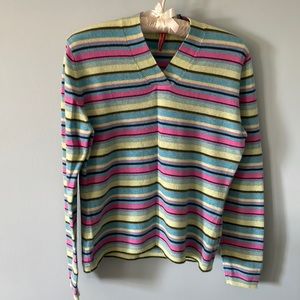 Hanna Andersson 100% cashmere, multi colored sweater